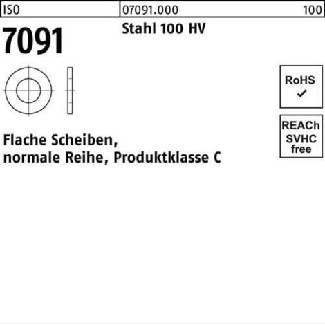 Rondelle ISO 7091 14 Acier 100 HV 100 pièces