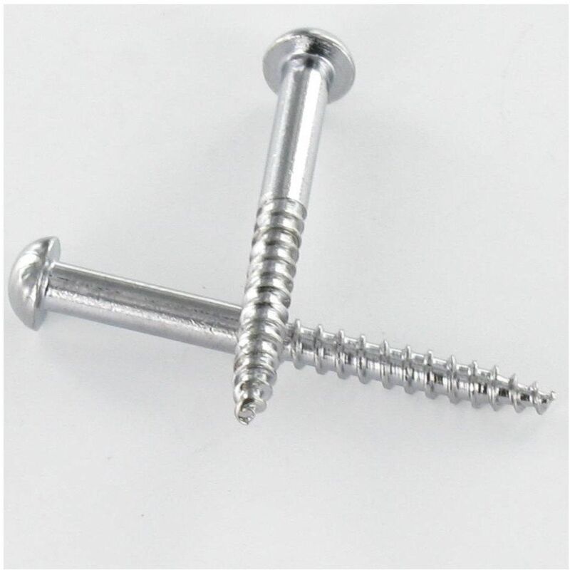 Vis Express - Vis bois Laiton chrome Tête ronde tr Fendue 6X60-30 pièces