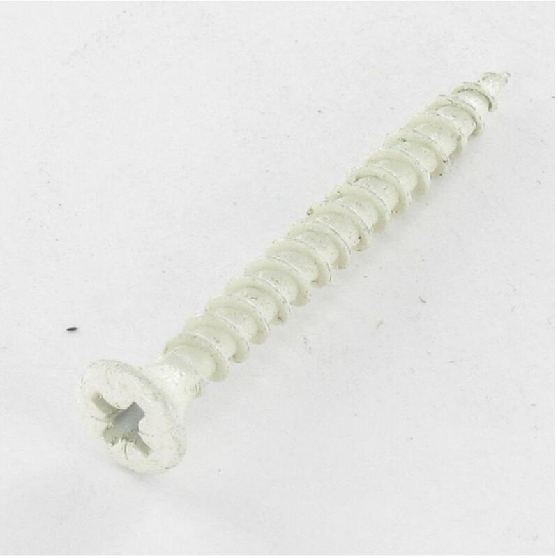 Vis Express - VBA3 Tête fraisée bombée tfb Pozi N°2 4X40 Acier zingué Laqué blanc-200 pièces