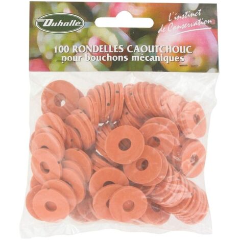 Lot de 100 rondelles plates en polyéthylène – Résistance aux UV – Faible porosité – Pour bouchons mécaniques – Duhallé
