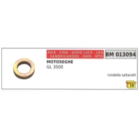 Rondelle pour cavalier de démarrage ASIA tronçonneuse GL 3500 code 013094