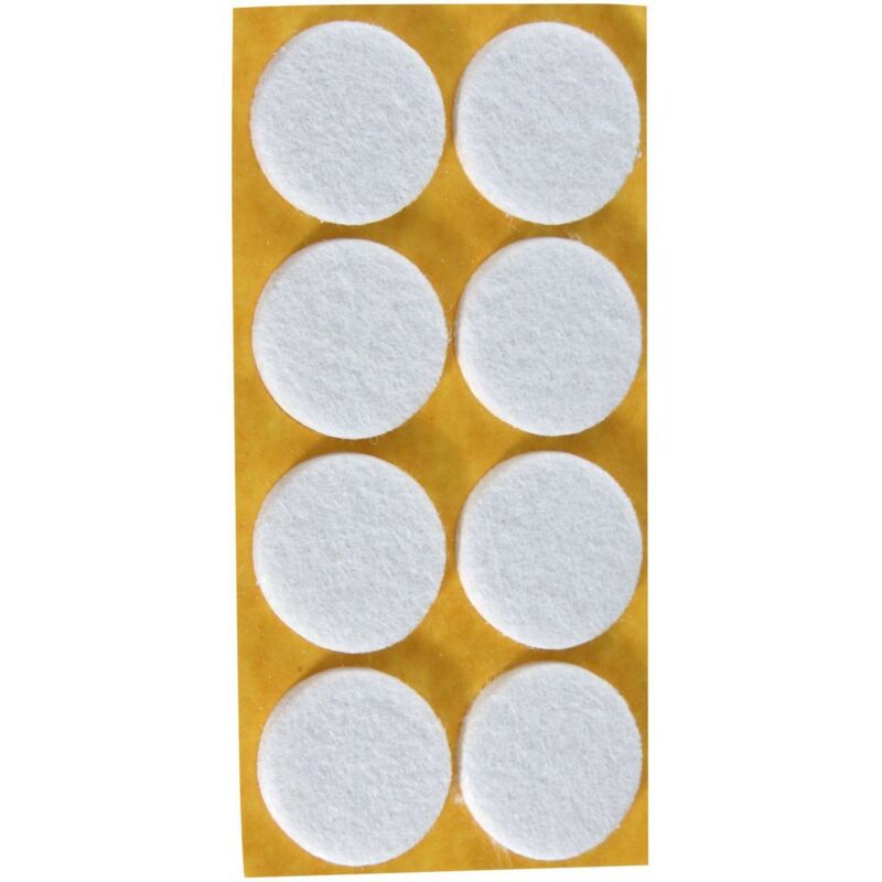 Rondelles feutre adhésives diamètre 28 mm, par 8 Fackelmann Rondelles feutre adhésives diamètre 28 mm, par 8 Fackelmann