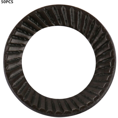 Rondelles Grower en acier nervuré - Lot de 50 pièces (Diamètre M5)