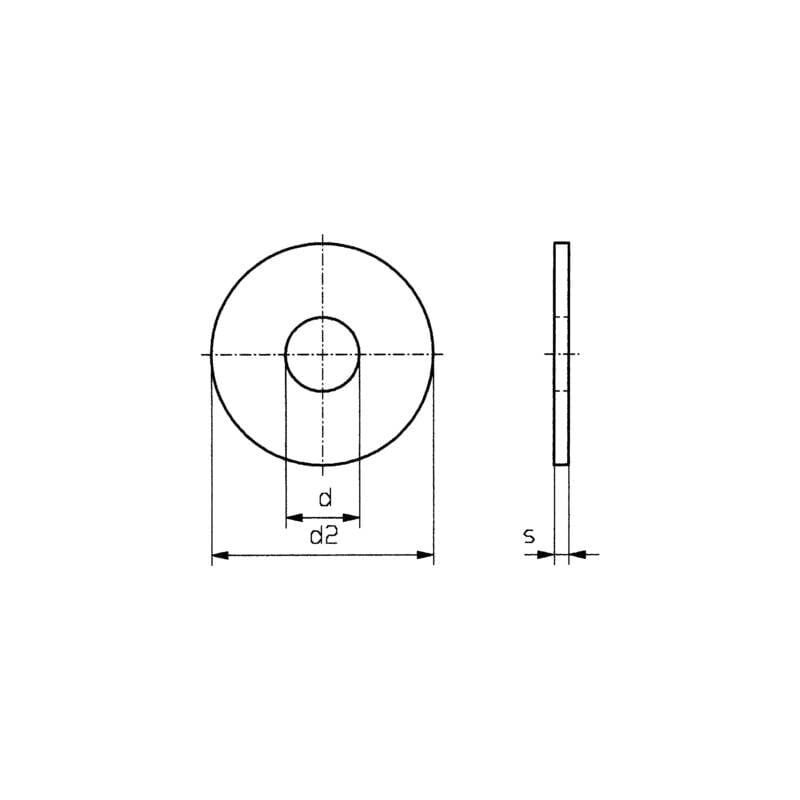 Rondelle 5.3 mm 15 mm acier inoxydable A2 100 pc(s) Toolcraft 5,3 D9021-A2 194719