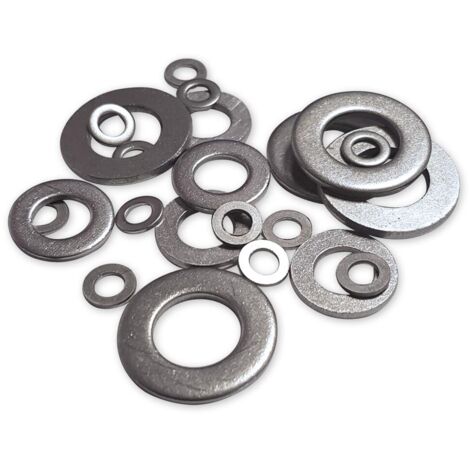 Rondelles plates inox a4 aisi 316 gamme de 5 a 16 mm - dtail : Ø 10 x 20