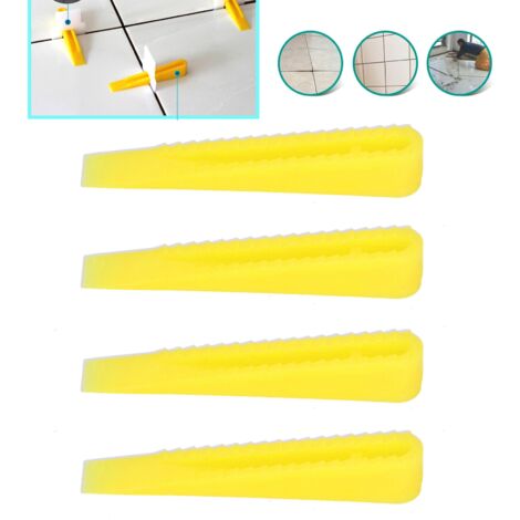 [Rondelles pour Carrelage] [Système de nivellement de Tuile] Carrelage niveau espacement uniforme outils construction robuste HDPE jaune 100PCS taille approx.58x9x10mm