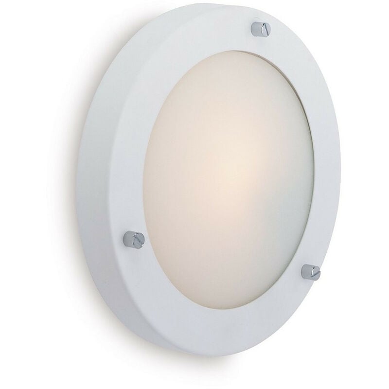 Firstlight Products - Firstlight Rondo - 1 luz de pared / plafón empotrado Blanco mate, vidrio opalino IP54, G9