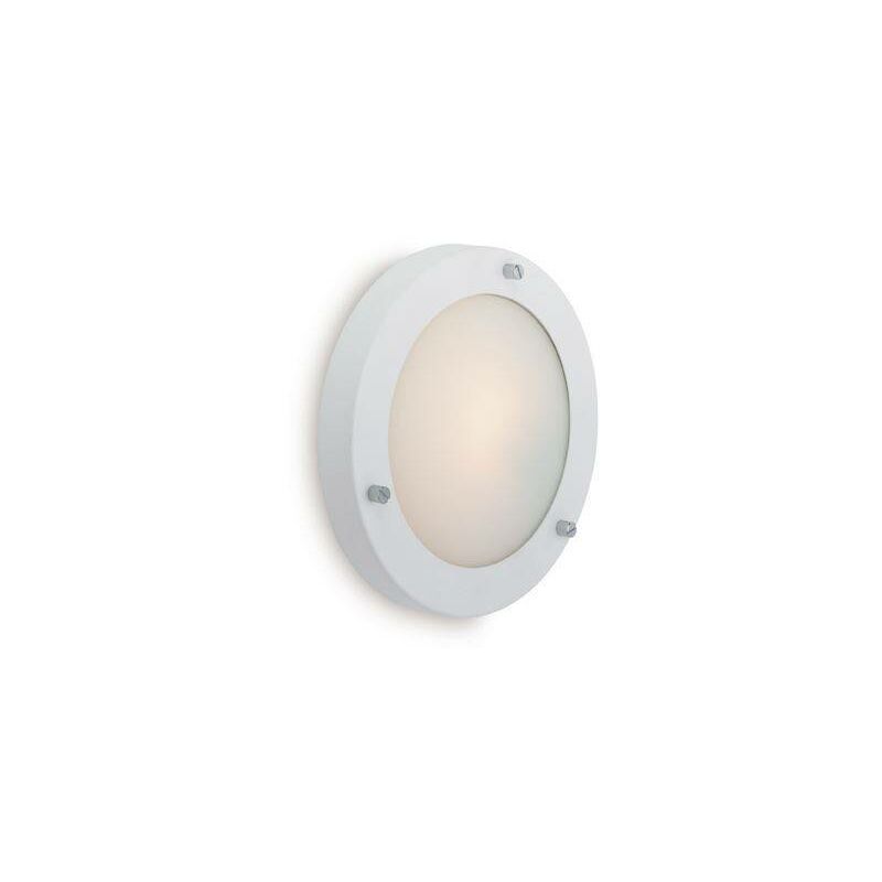 Rondo - 1 Light Wall / Flush Ceiling Light Matt White, Opal Glass IP54, G9 - Firstlight