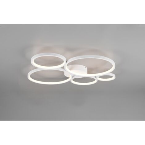 Rondo Plafón 5 Círculos Led Blanco Regulable L59 cm Trio Lighting