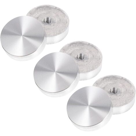 ronds en aluminium massif pour tables en verre lot de 6