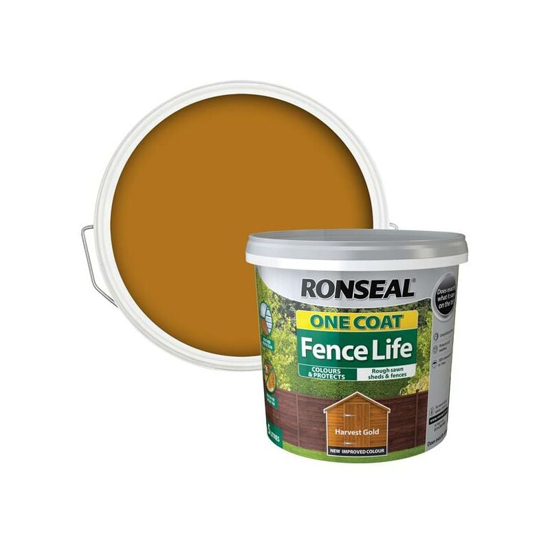 Ronseal - 38292 One Coat Fence Life Harvest Gold 5 litre RSLOCFLHG5L