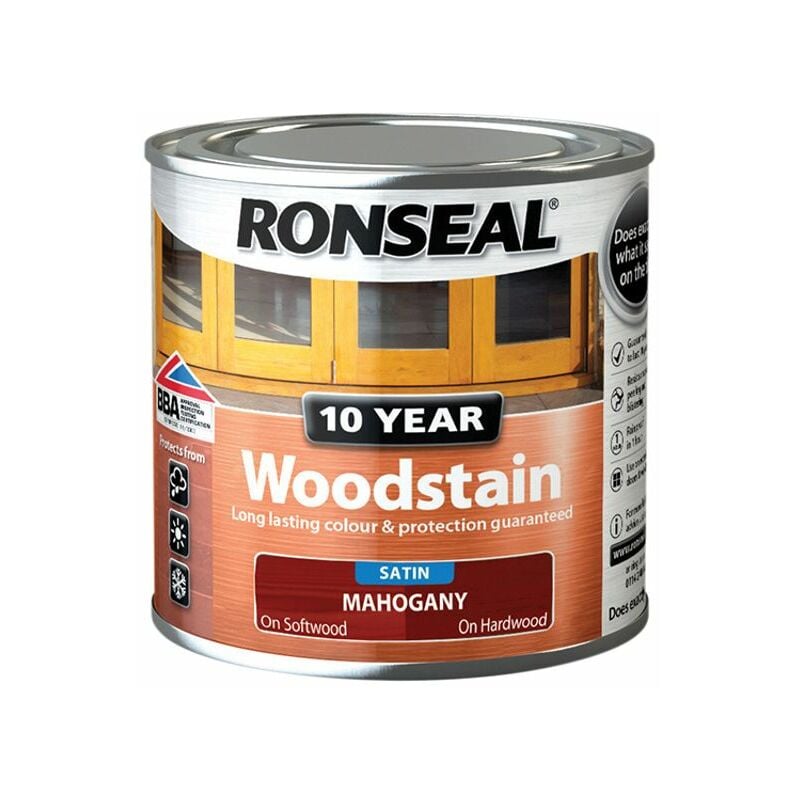 10 Year Woodstain Mahogany 250ml RSL10WSM250 - Ronseal