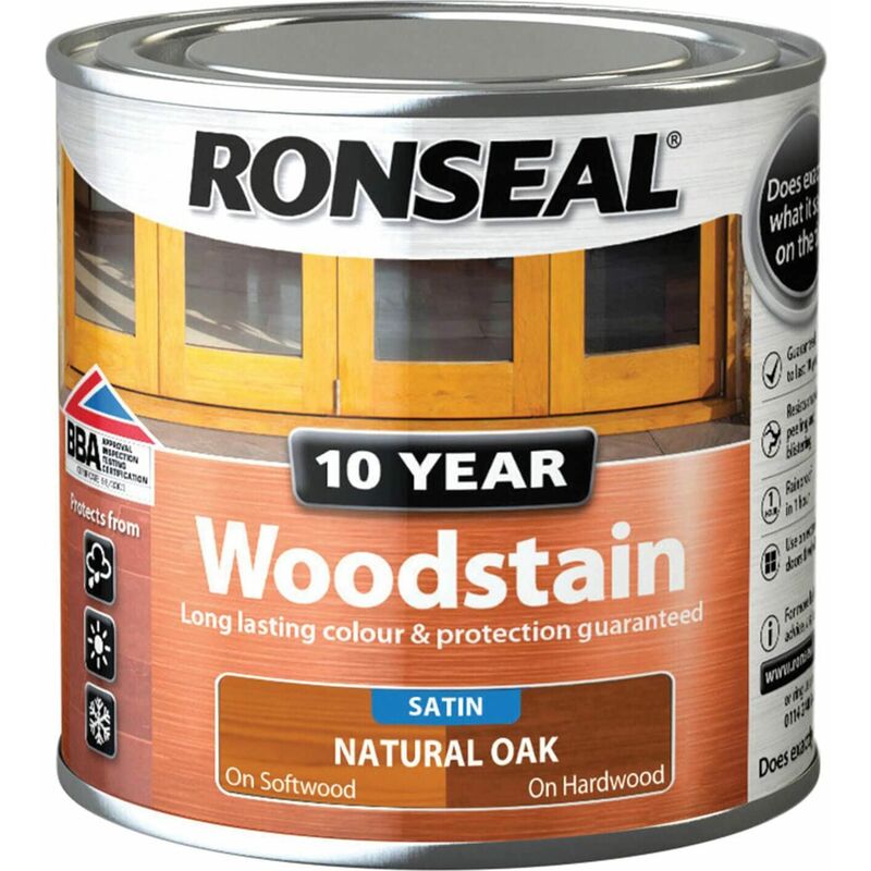 10 Year Woodstain Natural Oak 250ml RSL10WSNO250