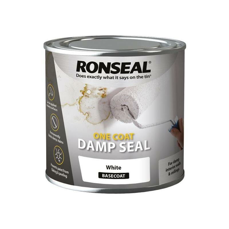 Ronseal - 37562 One Coat Damp Seal White 250ml RSLOCDSW250