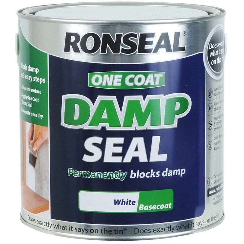 Ronseal - One Coat Damp Seal White 750ml RSLOCDSW500 - White