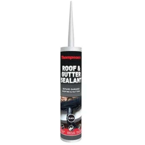 Ronseal 34030 Thompson's Roof & Gutter Sealant Black 310ml RSLTRGSB310