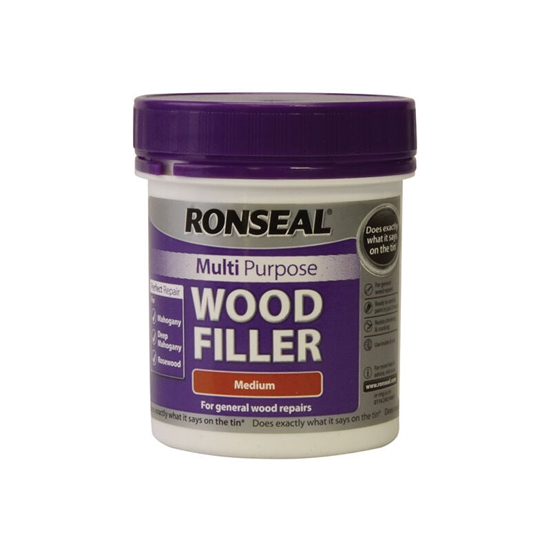 Ronseal - 34737 Multipurpose Wood Filler Tub Medium 250g RSLMPWFM250G