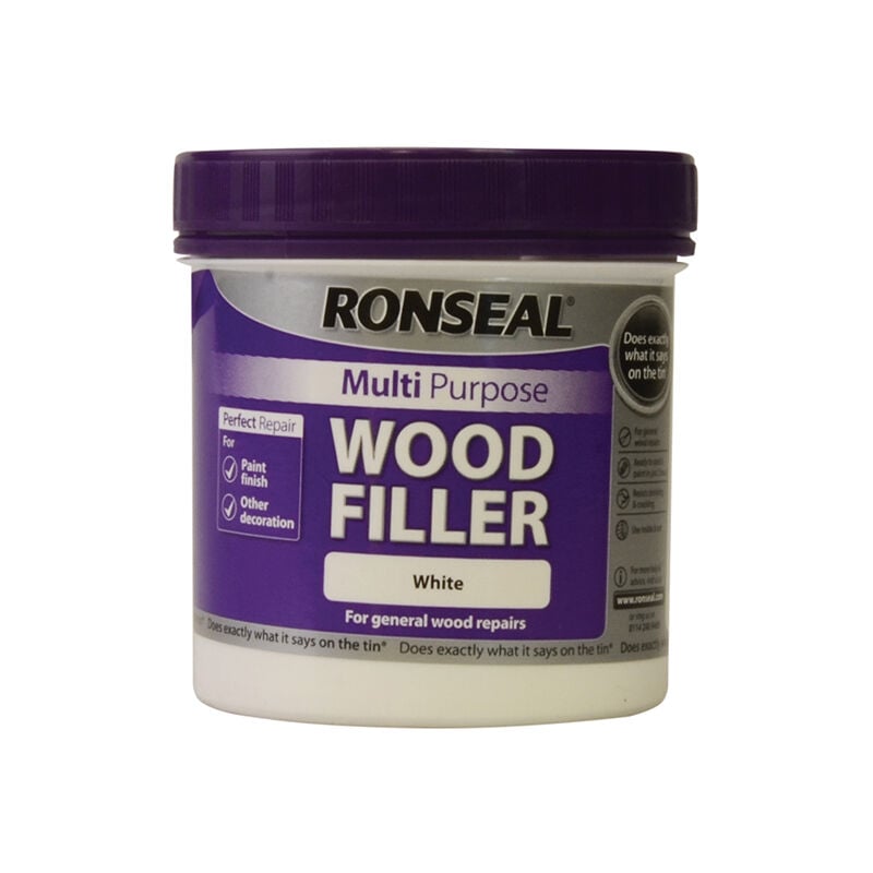 Ronseal - 34749 Multipurpose Wood Filler Tub White 465g RSLMPWFW465