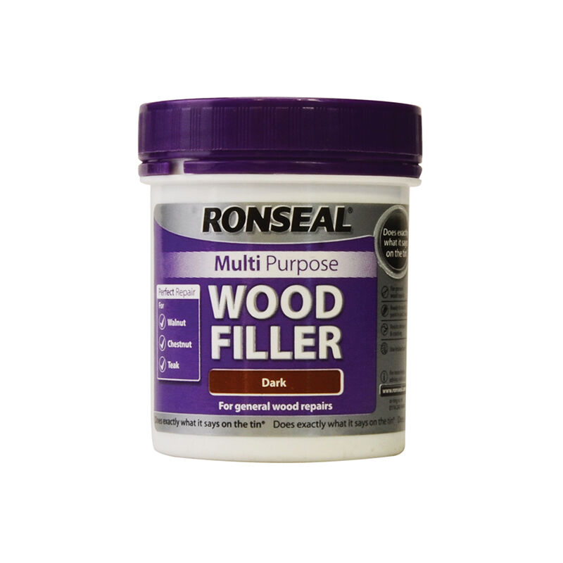 Ronseal - 34738 Multipurpose Wood Filler Tub Dark 250g RSLMPWFD250G