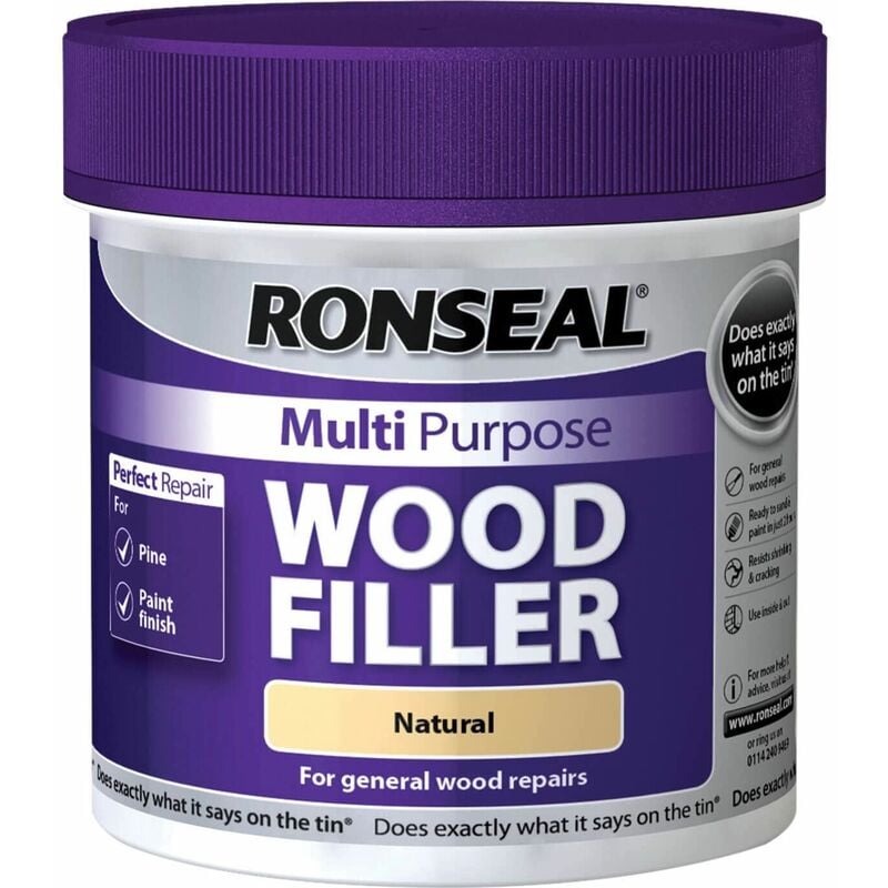 Ronseal - Multi Purpose Wood Filler Tub Natural 465g RSLMPWFN465