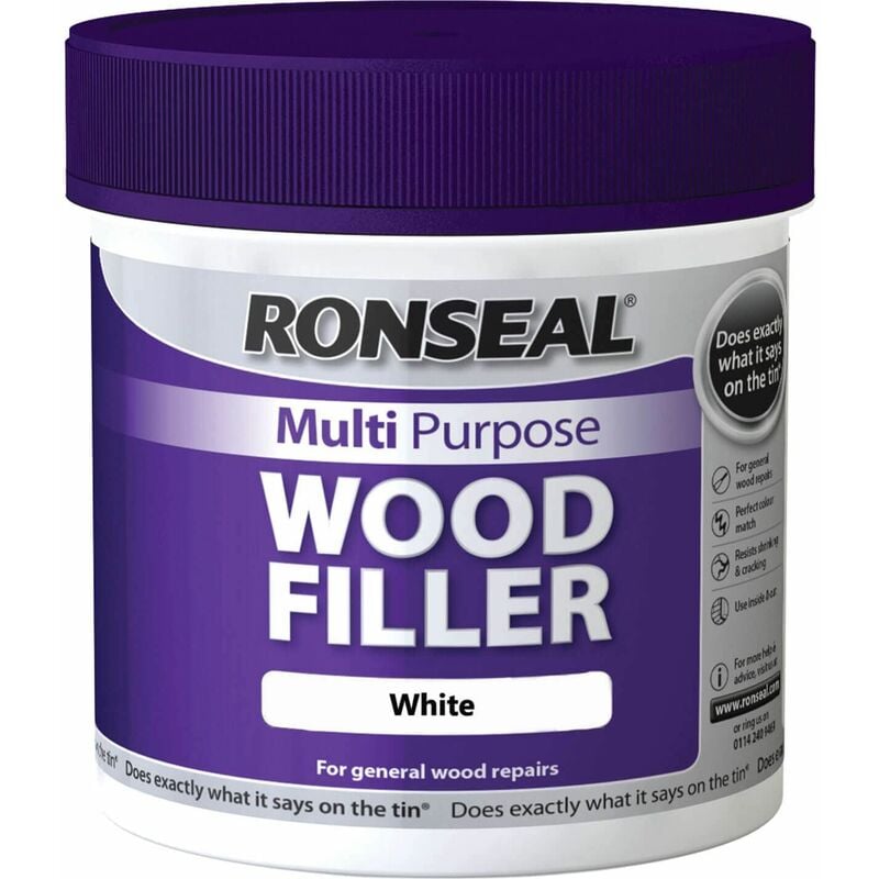 Ronseal - Multi Purpose Wood Filler Tub White 465g RSLMPWFW465