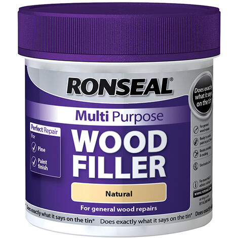 Ronseal 34745 Multipurpose Wood Filler Tub Natural 465g RSLMPWFN465