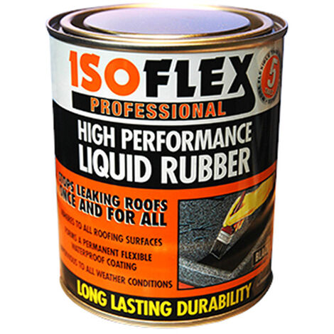 Ronseal 34894 Isoflex Liquid Rubber Black 2.1 litre RSLILR2L