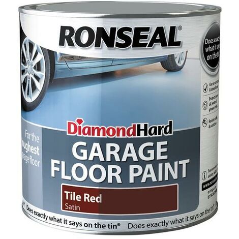 Ronseal 35762 Diamond Hard Garage Floor Paint Tile Red 2.5 litre RSLDHGFPR25L