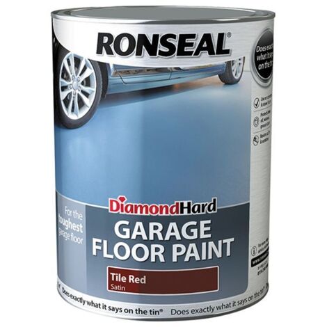 Ronseal 35764 Diamond Hard Garage Floor Paint Tile Red 5 litre RSLDHGFPTR5L