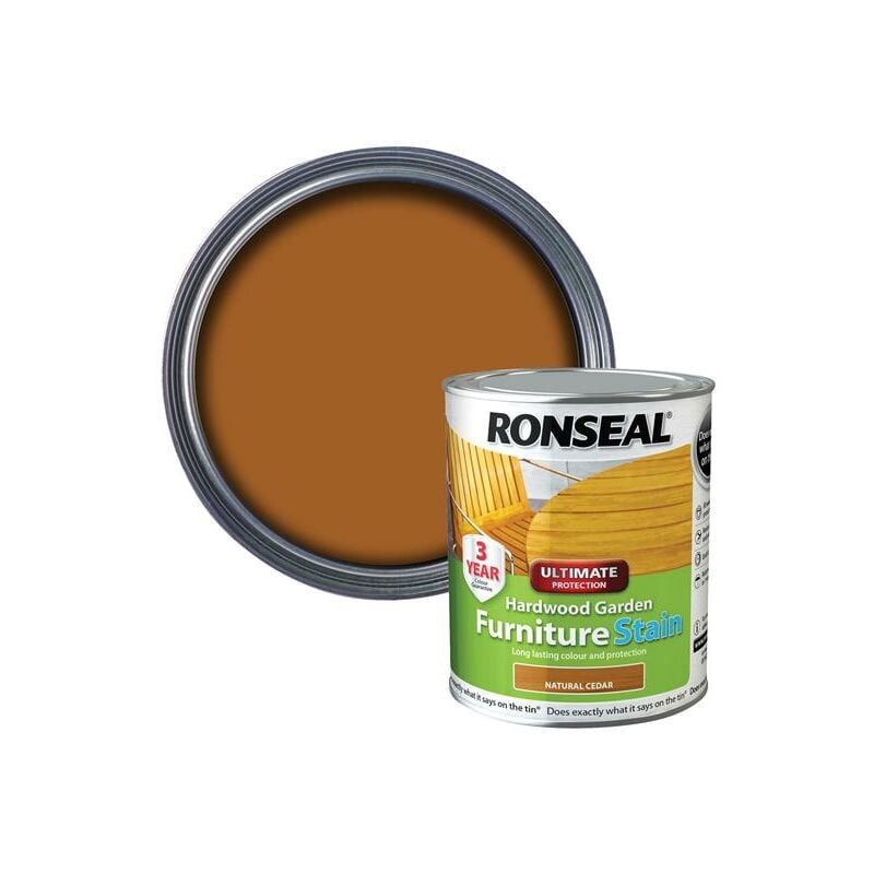 Ronseal - 36427 Ultimate Protection Hardwood Garden Furniture Stain Natural Cedar 750ml RSLHWFSNC750