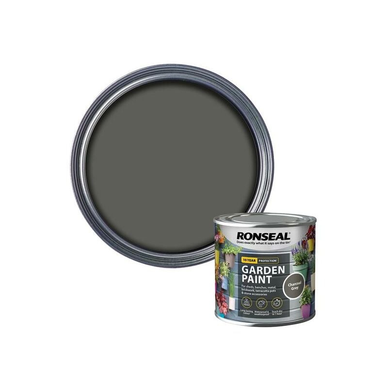 Ronseal - Garden Paint Charcoal Grey 250ml RSLGPCG250 - Grey