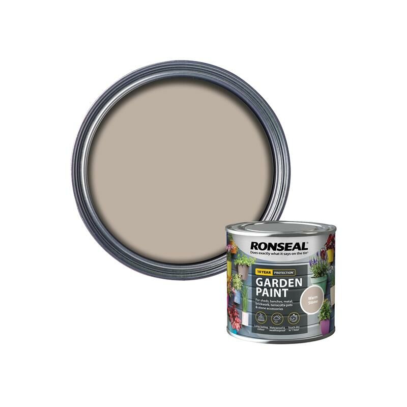 37596 Garden Paint Warm Stone 250ml Exterior Outdoor Wood Shed Metal - Ronseal