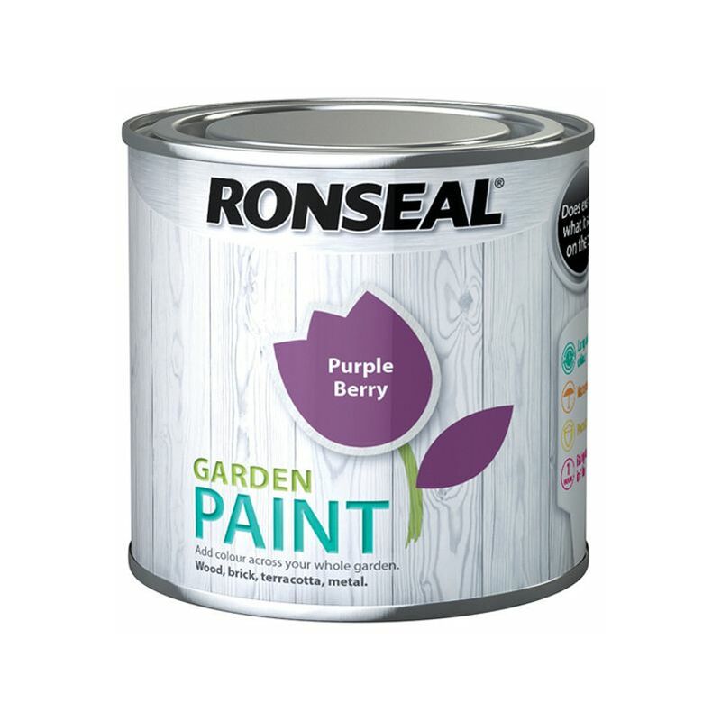 Ronseal - Garden Paint Purple Berry 250ml RSLGPPB250 - Purple