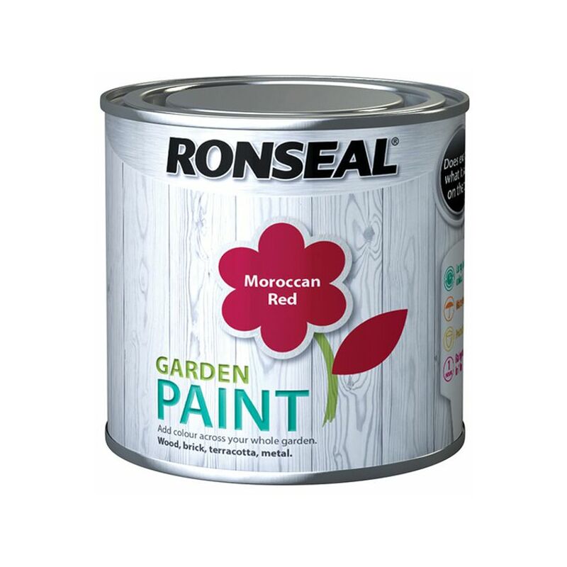 Ronseal - Garden Paint Moroccan Red 250ml RSLGPMR250 - Red