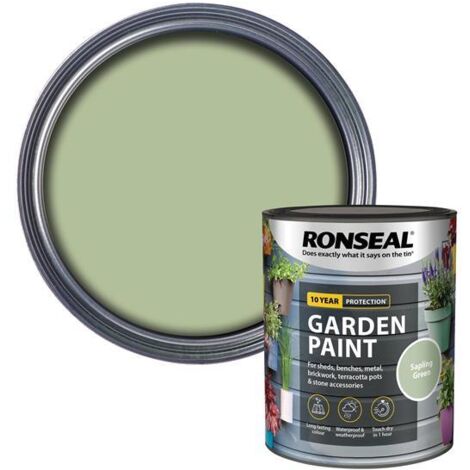 Ronseal 37394 Garden Paint Sapling Green 750ml RSLGPSG750