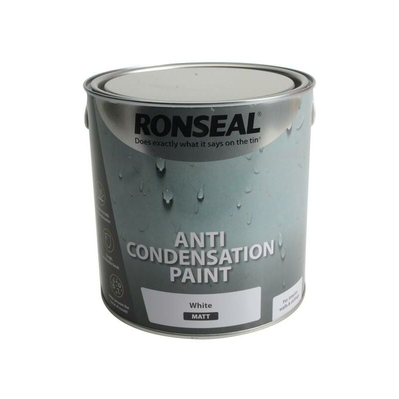 Ronseal - 37475 Anti Condensation Paint White Matt 2.5 litre RSLACPWM25L