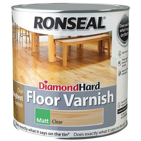 Ronseal 37539 Diamond Hard Floor Varnish Matt 2.5 litre RSLDHFVM25L