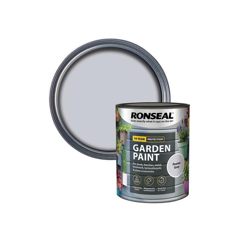 39443 Garden Paint Pewter Grey 750ml RSLGPPG750 - Ronseal