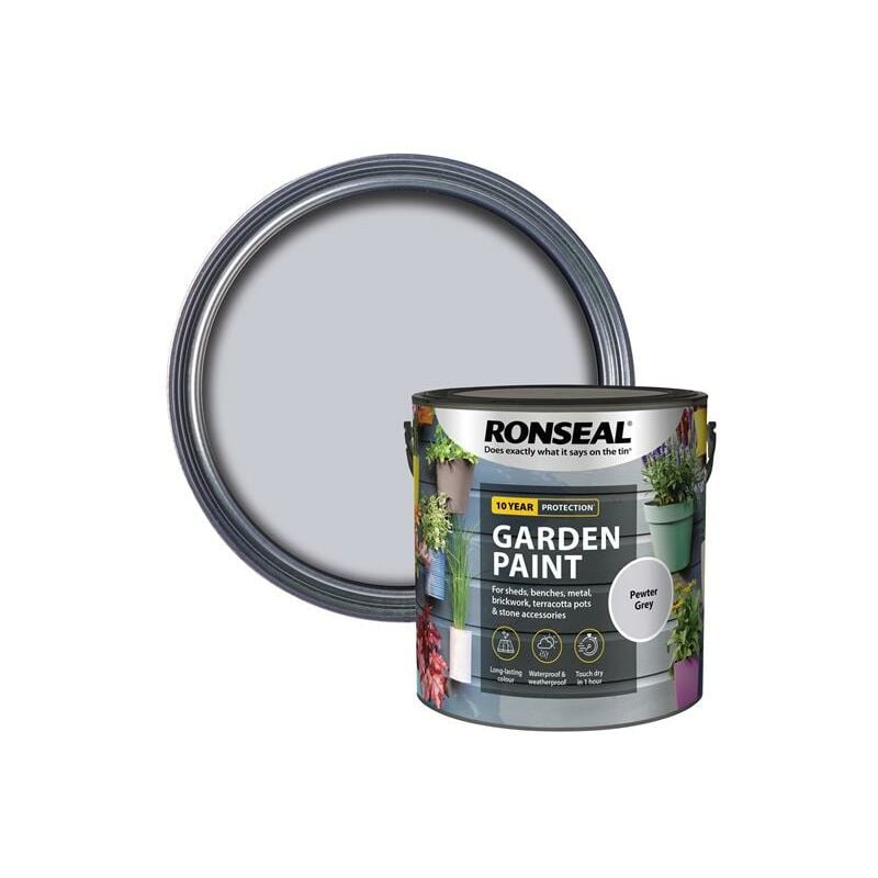 Ronseal - 39444 Garden Paint Pewter Grey 2.5 litre RSLGPPG25L