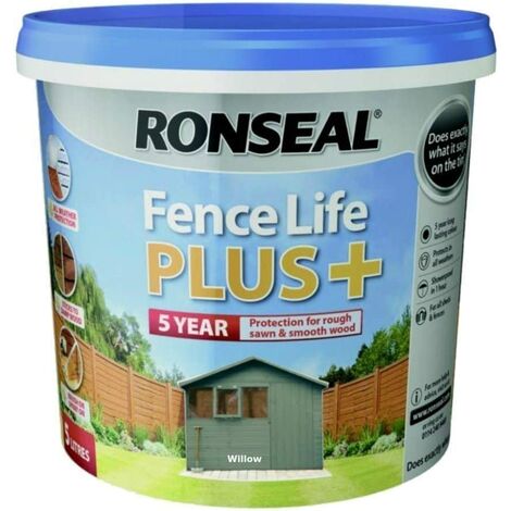 Ronseal 5L UV Fence Life + Paint - Willow by Ronseal