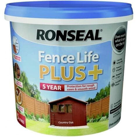 Ronseal 9L UV Fence Life + Paint - Country Oak