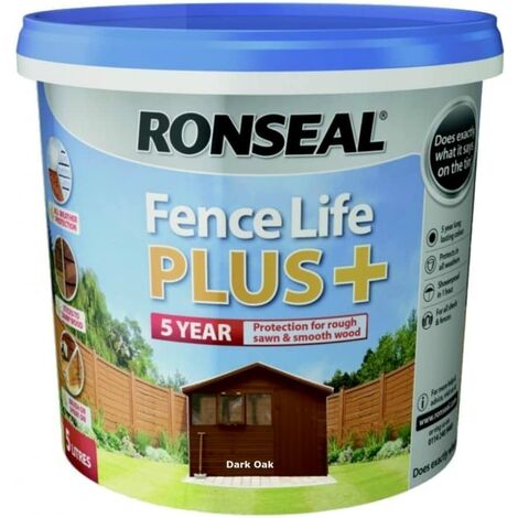 Ronseal 9L UV Fence Life + Paint - Dark Oak