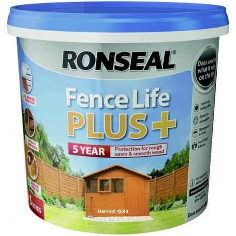 Ronseal 9L UV Fence Life + Paint - Harvest Gold