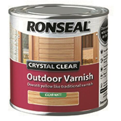 Ronseal CCODVM750 750 ml Crystal Outdoor Matt Finish Varnish - clear