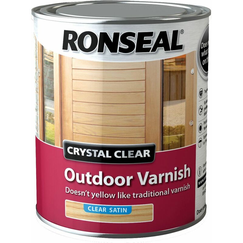 TBC - Crystal Clear Outdoor Varnish Satin 750ml RSLCCODVS750