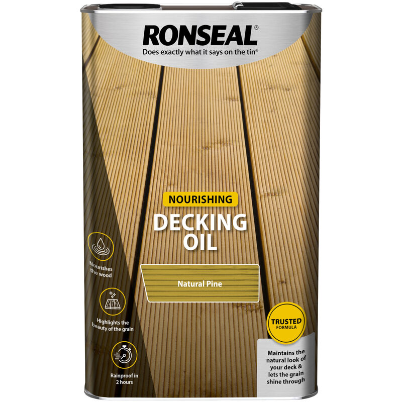 Ronseal - Nourishing Decking Oil - 5L - Natural Pine - Natural Pine