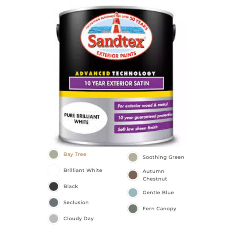 Sandtex - 10 Year Exterior Satin - Gentle Blue - 750ml