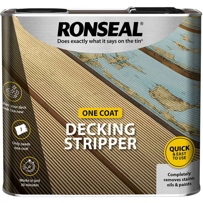 Ronseal - Garden Decking Stripper - Removes Stains and Oils - 2.5 Litre