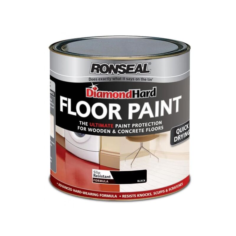 Diamond Hard Floor Paint - Black - 750ml - Ronseal