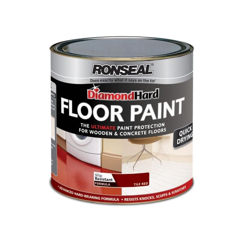 Diamond Hard Floor Paint - Red - 750ml - Ronseal